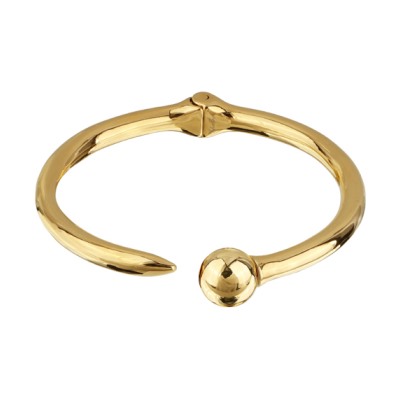 Браслет Гвоздь (бусина 12мм; покрытие золото), Есть комплект