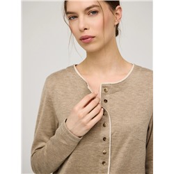 Бежевый Кардиган "Необработанный срез"