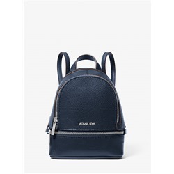 Michael Kors Outlet Rhea Extra-Small Pebbled Leather Backpack