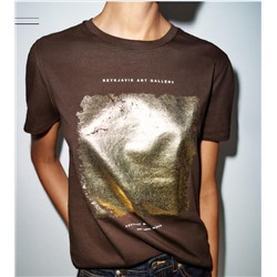 METALLIC PRINT T-SHIRT