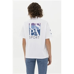 Kadın Beyaz Polo Yaka Tişört