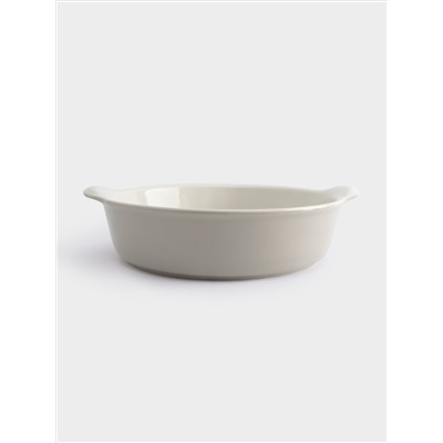 Форма для запекания, 23 см, керамика, круглая, молочно-бежевая, Baker