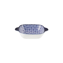 Rêve Bleu Nancy New Bone China Kare Kulplu Tabak