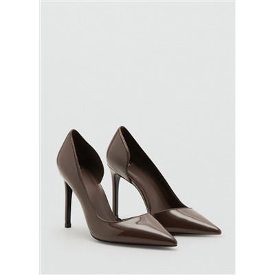 Zapato tacón asimétrico charol