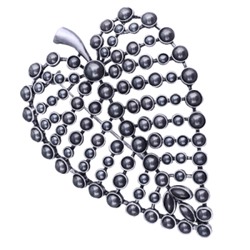 Брошь-кулон (жемчуг темно- серый; покрытие родий), Есть комплект