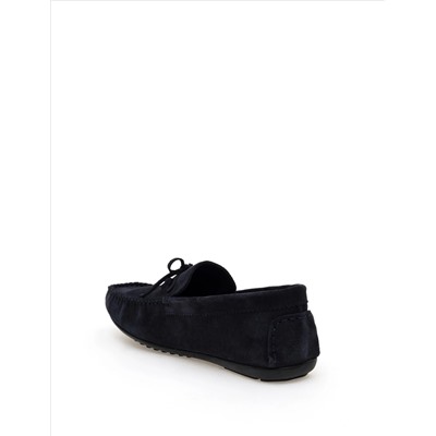 Lacivert Kauçuk Taban %100 Deri Loafer Ayakkabı