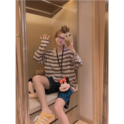 Женский лонгслив в полоску