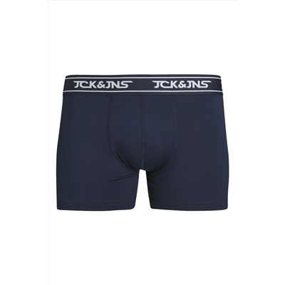 Jack & Jones Erkek Düz Renk Mikrofiber 3'lü Boxer Paketi - Carl