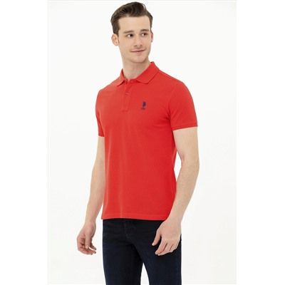 Erkek Kırmızı Basic Polo Yaka Tişört