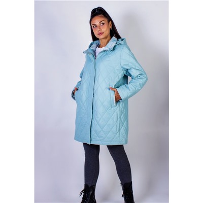 Элегантная демисезонная куртка с капюшоном Клетка арт.339