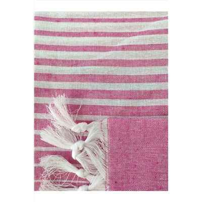 Peştanoz Peştemal , Rejenere Pamuklu 100x170 Gölgeli Model,fuşya , Plaj Havlusu , Banyo Havlusu
