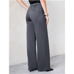 Прямые брюки из джерси на резинке сзади