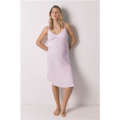 Camisón midi "maternity" canalé super soft  lila