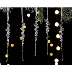 61117 Сосульки на елку прозрачные
