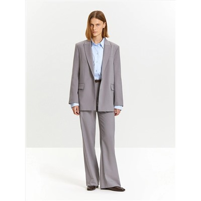 Брюки прямого кроя с защипами из костюмной шерсти, D189/peter