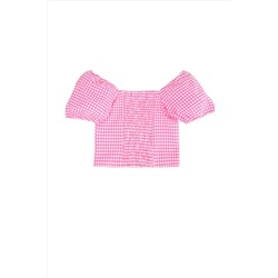 Kız Çocuk Pembe Uzun Kollu Gömlek