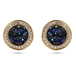 Пусеты Галактика (кристаллы SW синие; покрытие золото), Есть комплект