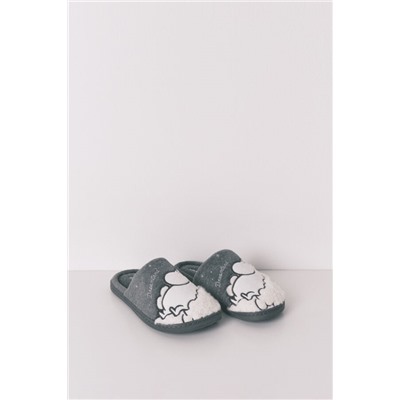 Zapatillas casa borreguito gris Moomin