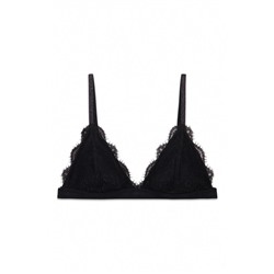 Sujetador triangular encaje negro
