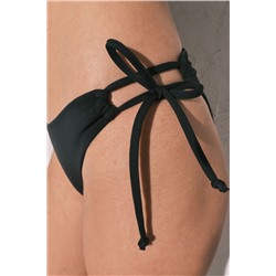 Braga bikini clásica lazo lateral negra