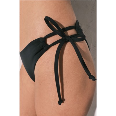 Braga bikini clásica lazo lateral negra