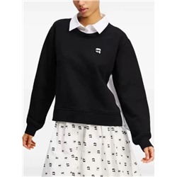 Женская хлопковая толстовка с имитацией воротника рубашки КАР*Л 😎