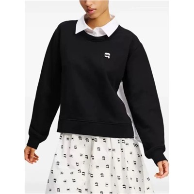 Женская хлопковая толстовка с имитацией воротника рубашки КАР*Л 😎