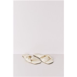 Zapatillas casa satén nudo amarillas