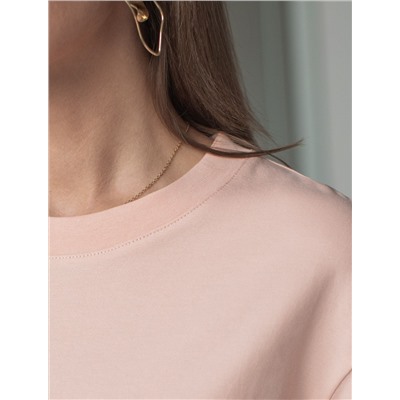 Свободная футболка из премиального хлопка с эластаном