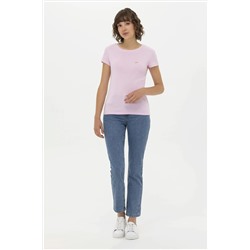 Kadın Manolya Bisiklet Yaka Tişört