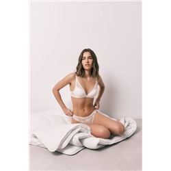 Sujetador halter relleno encaje blanco INTUITIVE