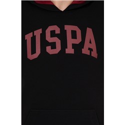 Erkek Siyah Kapüşonlu Basic Sweatshirt