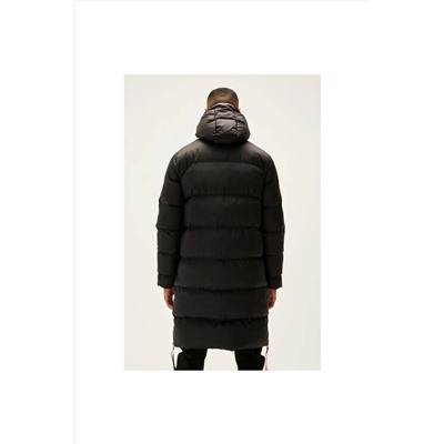 Bad Bear Goose Tail Puffer Siyah Erkek Kapüşonlu Uzun Mont 22.02.15.001-c01