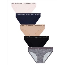 5PK MICROFIBER HI-CUT BIKINIS