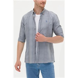 Erkek Gri Uzun Kollu Gömlek