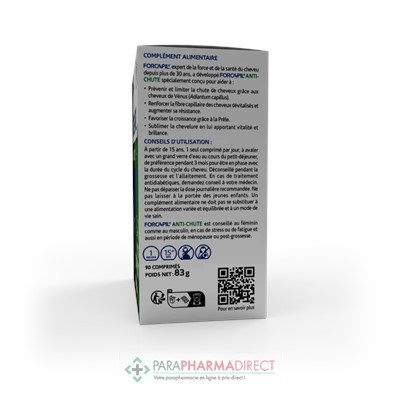 ArkoPharma Forcapil Anti-Chute - Force, Croissance & Résistance - Cheveux & Ongles Dévitalisés - 90 comprimés