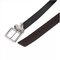 Pebbled Leather Reversible Jean Belt