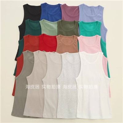 Базовая майка в рубчик 17 цветов Н*М