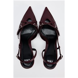 POCAS UNIDADES ZAPATO TACÓN TIRAS HEBILLA