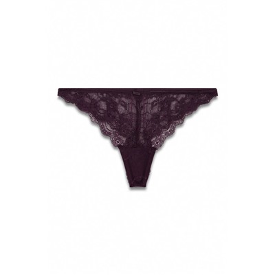 Tanga encaje morada