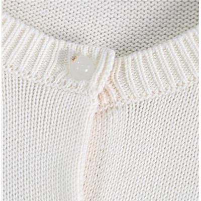 Женский кардиган из хлопковой смеси с жемчужными пуговицами МАССИМО Д