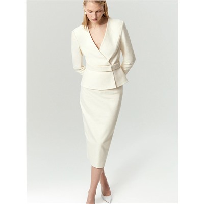 Юбка-карандаш миди из твида, S947/hiller