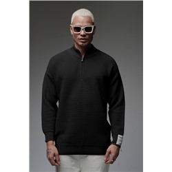 Свитер с замком черный