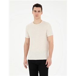 Bej Slim Fit Tişört