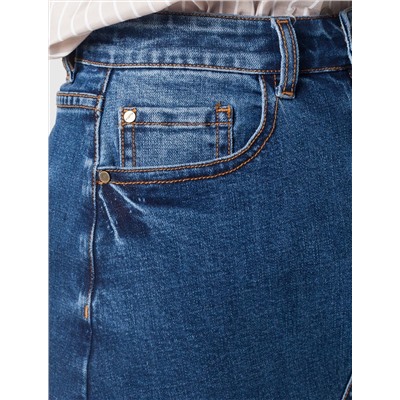 Юбка А-силуэта с необработанным низом