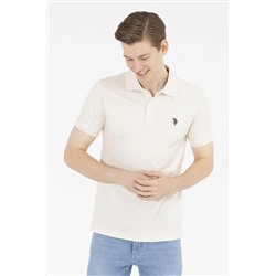 Erkek Krem Basic Polo Yaka Tişört