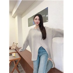 Вязаный женский джемпер с интересным вырезом  (4 цвета)