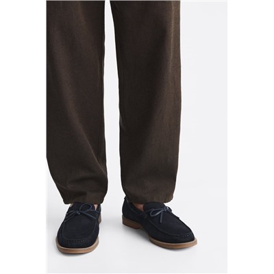 LEATHER LOAFERS WITH TASSEL