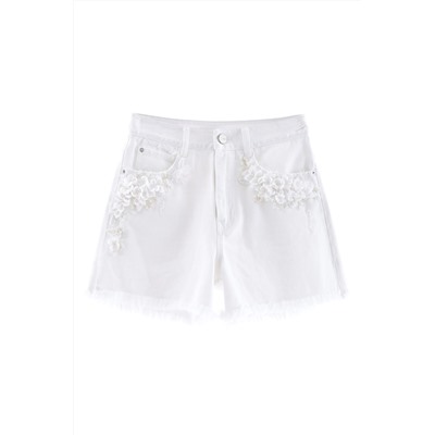 Short vaquero Blanco