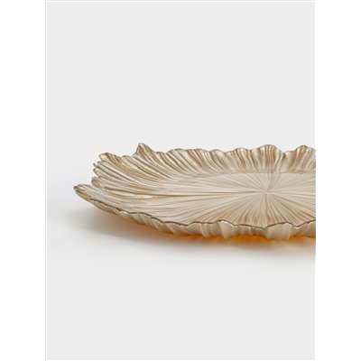 Тарелка обеденная, 28 см, стекло Р, золотистая, Ray